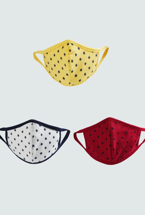 U.S. POLO ASSN. KIDS Boys Printed Anti-Viral Mask- Pack of 3