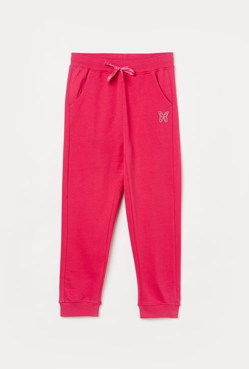FAME FOREVER KIDS Girls Solid Elasticated Track Pants