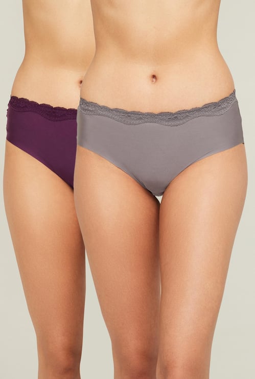 TRIUMPH Women Solid Hipster Panties- Pack of 2