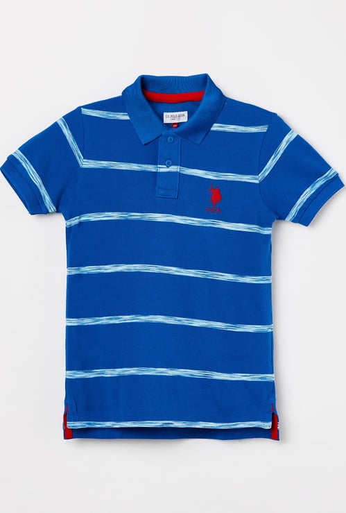 U.S. POLO ASSN KIDS Striped Short Sleeves Polo T-shirt