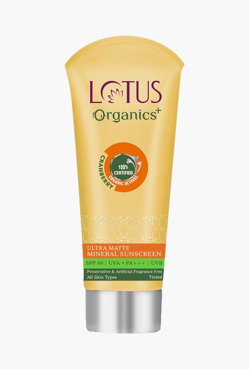 LOTUS Organics+ Ultra Matte Mineral Sunscreen SPF 40 l PA+++