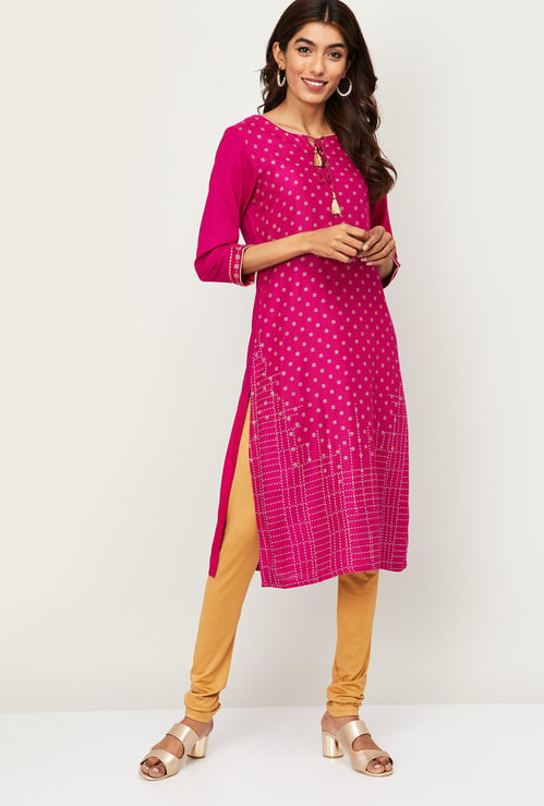 RANGRITI Women Printed Straight Kurta