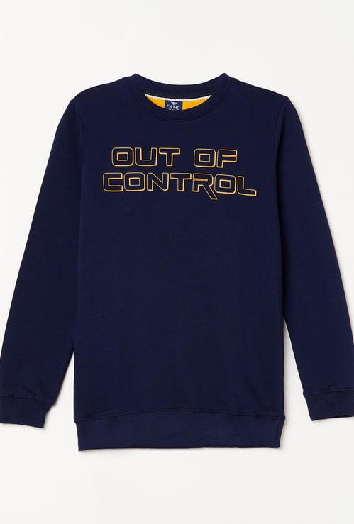 FAME FOREVER YOUNG Boys Printed Crew Neck Sweatshirt