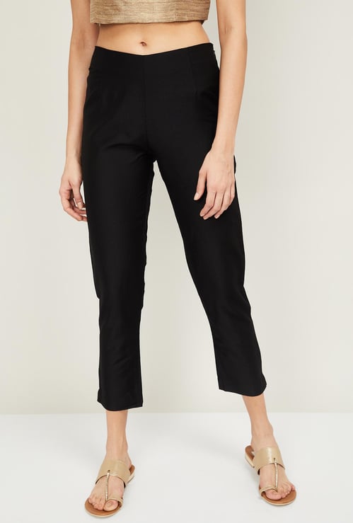 W Women Cropped Straight Trousers