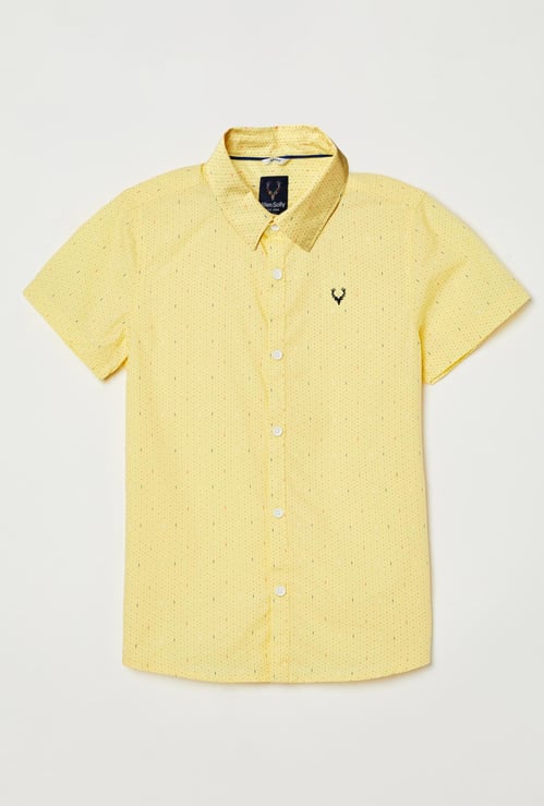 ALLEN SOLLY Boys Printed Half-Sleeves Shirt