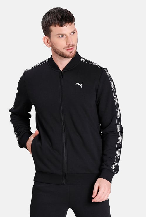 PUMA Men Solid Zip-Front Sweatshirt