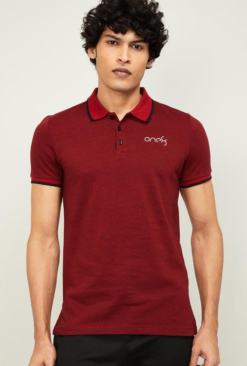 PUMA Men Solid Short Sleeves Slim Fit Polo T-shirt