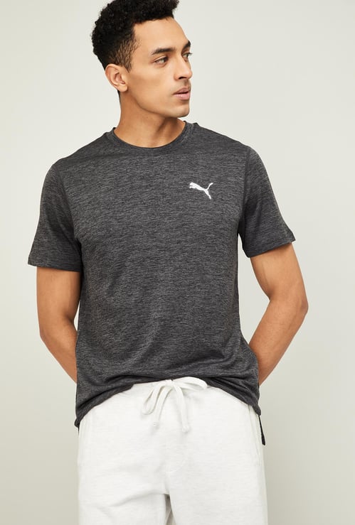 PUMA Men Solid Regular Fit Crew Neck T-shirt