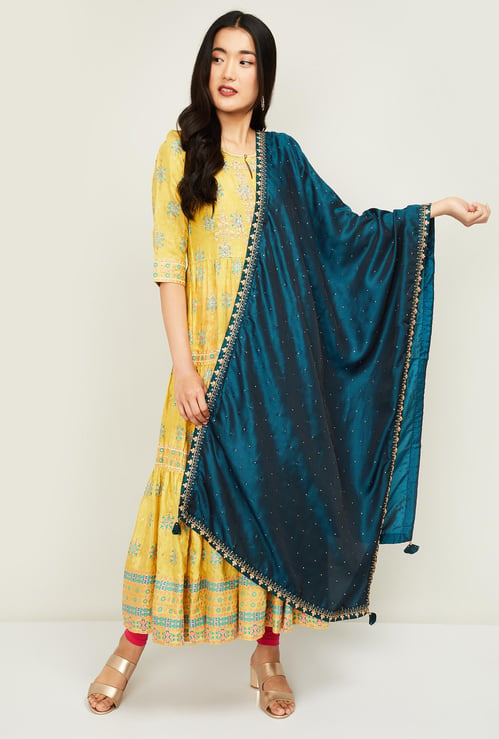 SPAN Women Embellished Woven Dupatta