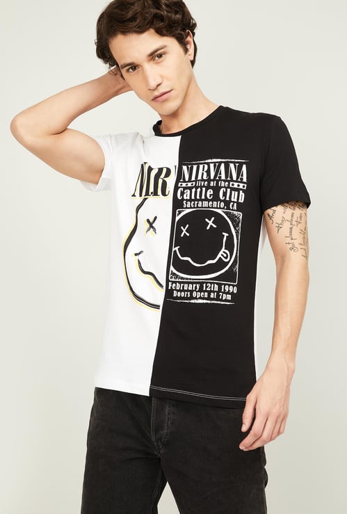 FREE AUTHORITY Men Printed Regular Fit Crew Neck T-shirt