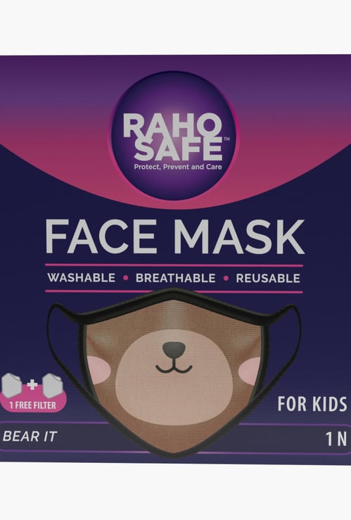 RAHO SAFE Boys Printed 2-Filter Face Mask