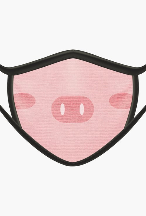 RAHO SAFE Boys Piggy Print 2-Filter Face Mask
