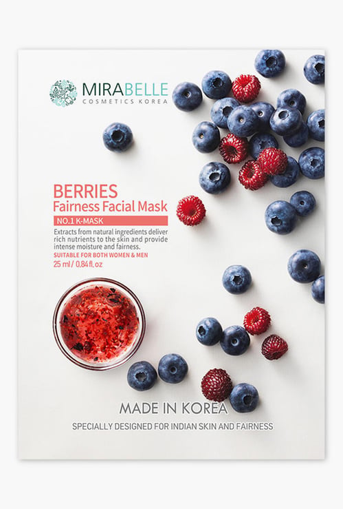 MIRABELLE Korea Fairness Facial Sheet Mask- Berries