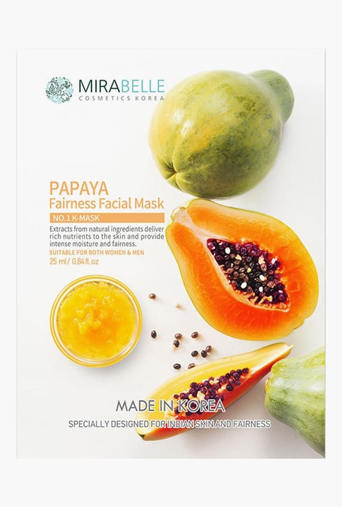 MIRABELLE Korea Fairness Facial Sheet Mask- Papaya