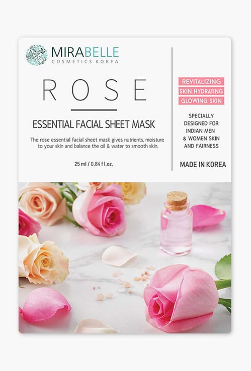 MIRABELLE Korea Essential Facial Sheet Mask- Rose