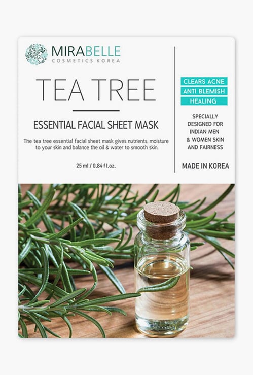 MIRABELLE Korea Facial Sheet Mask- Tea Tree Essential