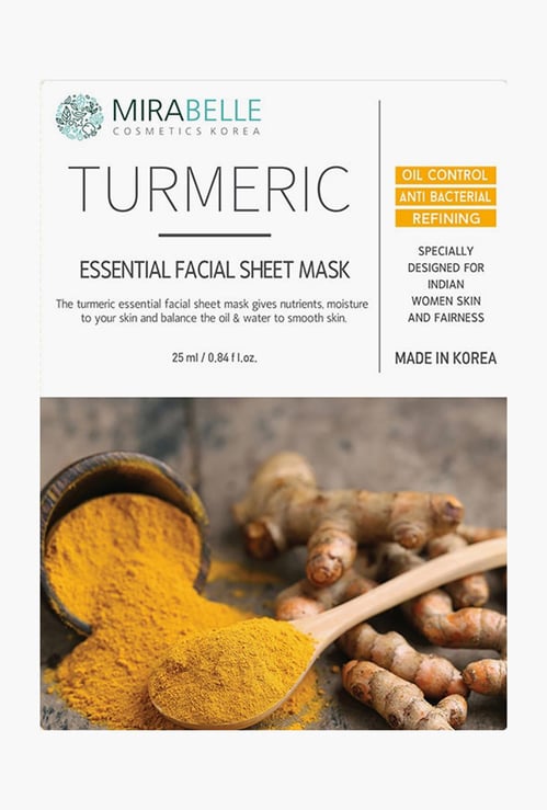 MIRABELLE Korea Turmeric Essential Facial Sheet Mask