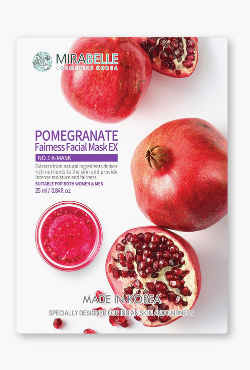 MIRABELLE Korea Fairness Facial Sheet Mask- Pomegranate