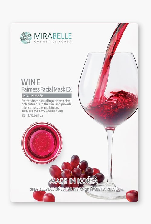 MIRABELLE Korea Wine Fairness Facial Sheet Mask