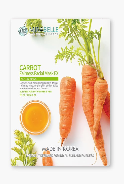 MIRABELLE Korea Fairness Facial Sheet Mask- Carrot