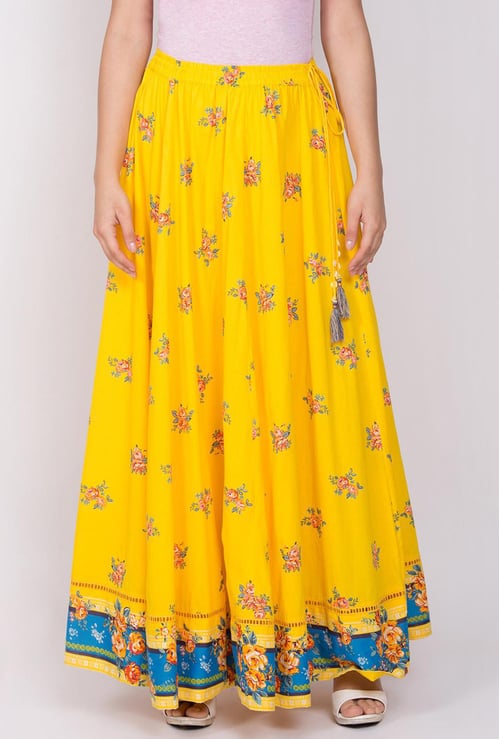 BIBA Women Flared Floral Print Maxi Skirt