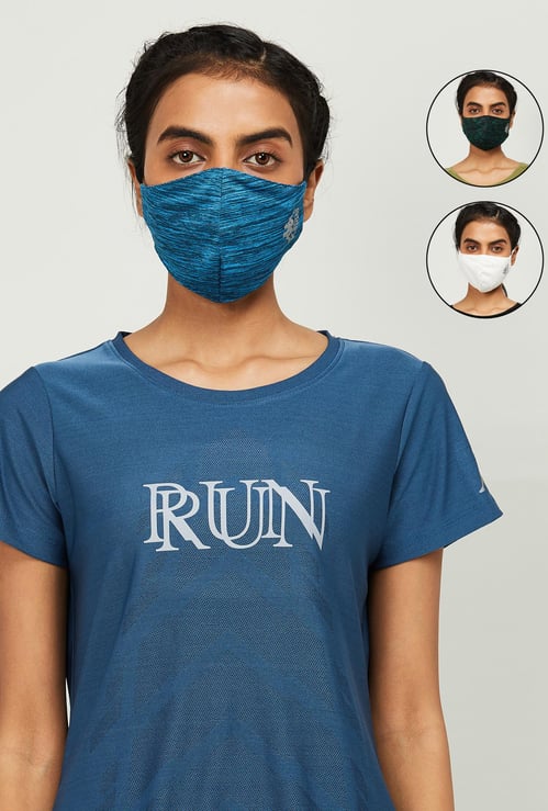 KAPPA Women Textured Assorted Anti-Bacterial Masks - Pack of 3