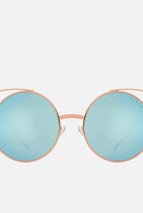 FEMINA FLAUNT Women Polarised Mirrored Round Sunglassses - 9018-C2