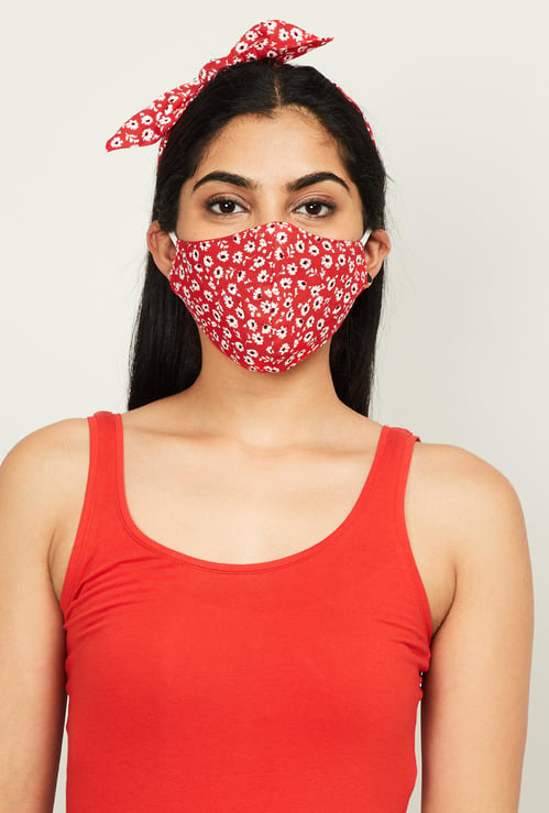 GINGER Women Printed Reusable Mask with Bandana
