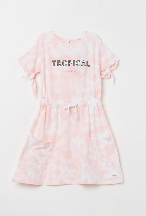 LEE COOPER JUNIORS Girls Tropical Print Fit and Flare Dress