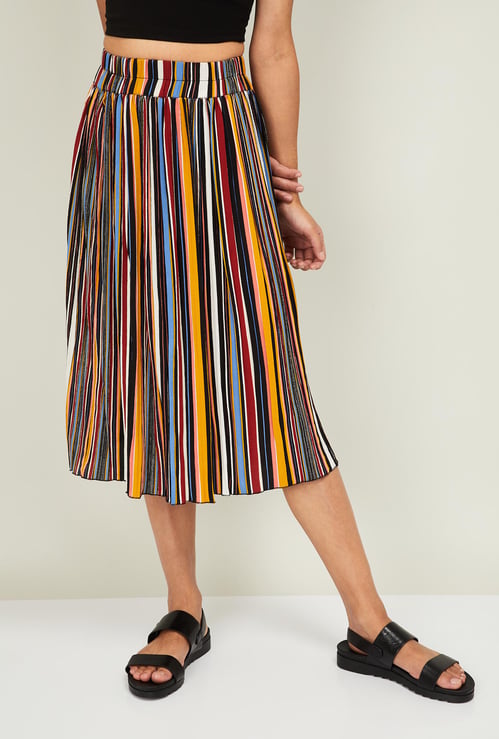 GINGER Women Striped Midi Dress