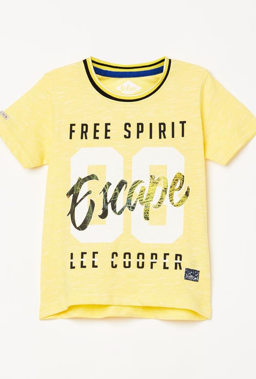 LEE COOPER JUNIORS Boys Typographic Print Short Sleeves T-shirt