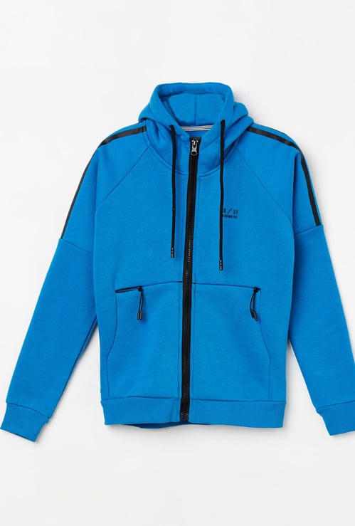 STATUS QUO Boys Solid Hooded Sweatshirt