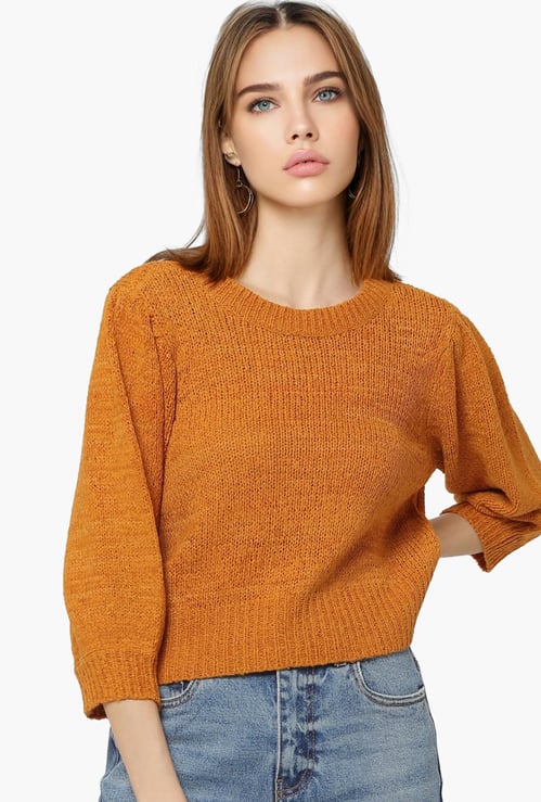 ONLY Women Solid Full Sleeves Sweater