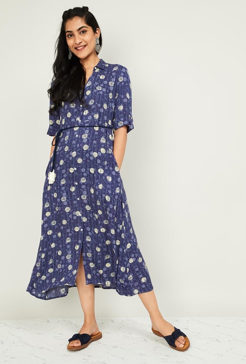 MELANGE Women Printed Midi Dress