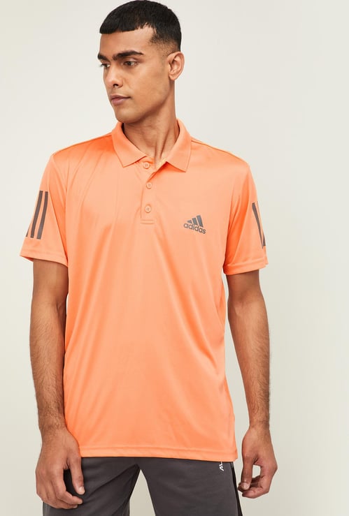 ADIDAS Men Typographic Print Regular Fit Polo T-shirt