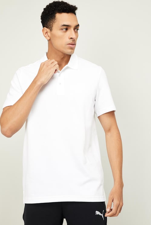 ADIDAS Men Solid Regular Fit Polo T-shirt