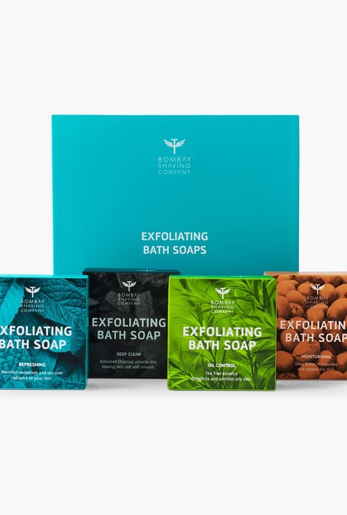 BOMBAY SHAVING COMPANY 4x1 Exfoliating Bath Soap- Pack of 4