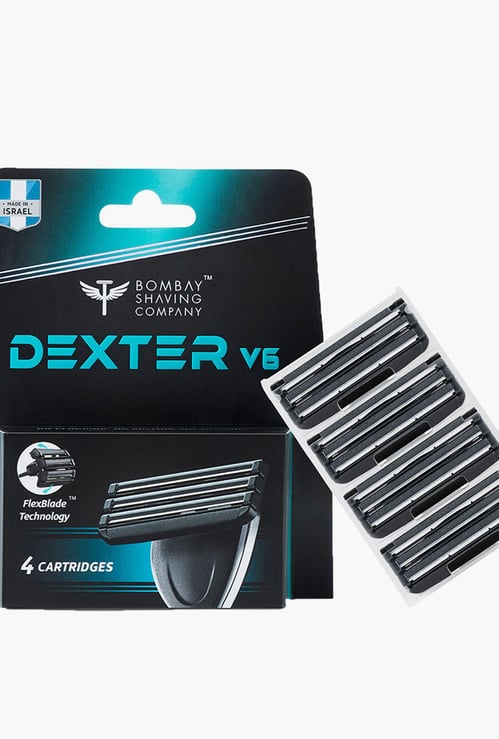 BOMBAY SHAVING COMPANY Dexter V6 Razor Regular Cartridges-Pack of 4