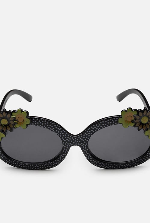 STOLN Girls Floral Embellished Oval Sunglasses- 22814-2-B
