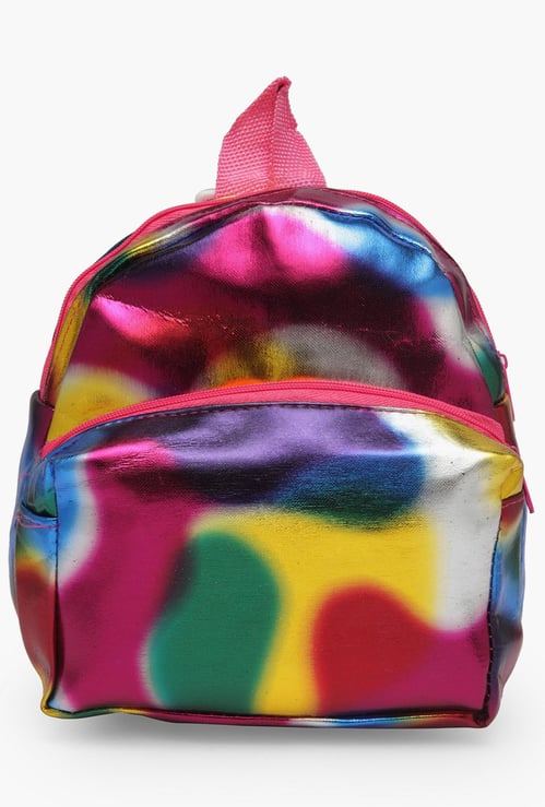 STOLN Girls Metallic Zip-Closure Backpack