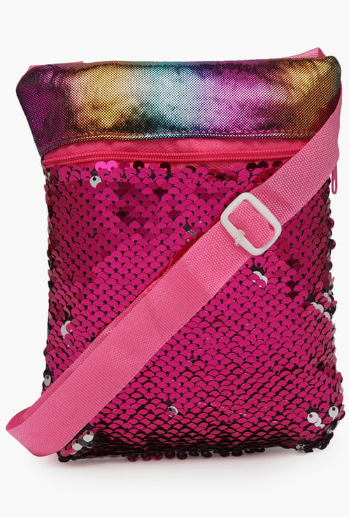 STOLN Girls Sequinned Sling Bag