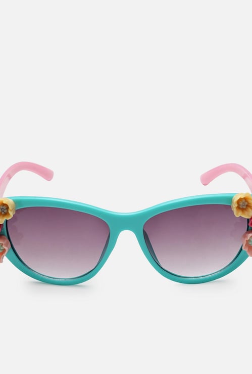 STOLN Girls Floral Applique Sunglasses