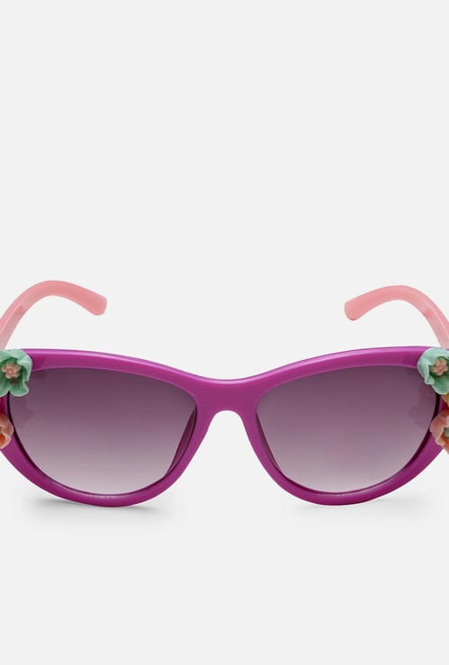 STOLN Girls Floral Applique Sunglasses