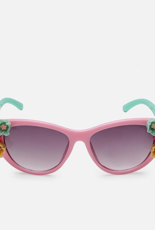 STOLN Girls Floral Applique Sunglasses