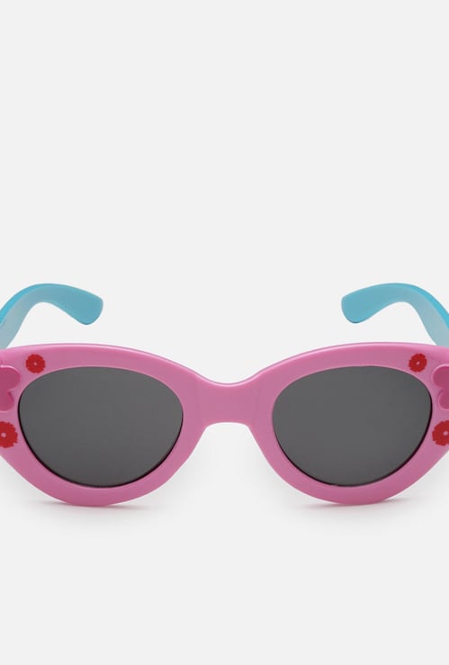 STOLN Girls Floral Pattern Cat-Eye Sunglasses- LM042-A