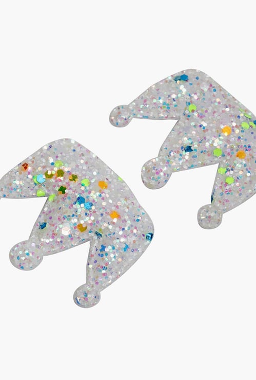 STOLN Girls Sequinned Crown Accent Alligator Clips - Set of 2
