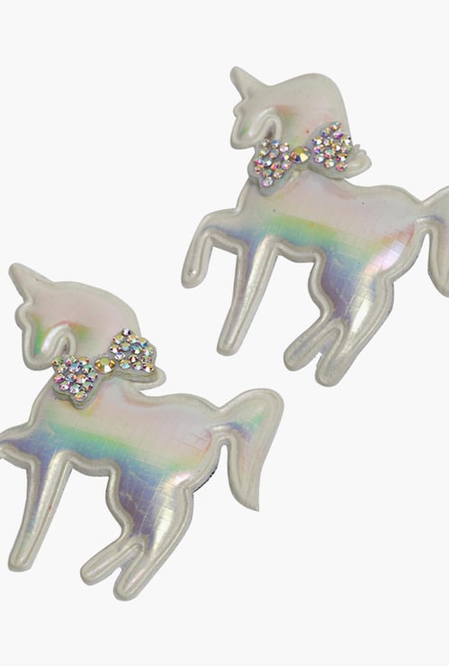 STOLN Girls Horse Embellished Hair Clips- Set of 2