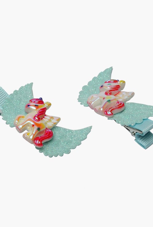 STOLN Girls Unicorn Embellished Hair Clips- Set of 2