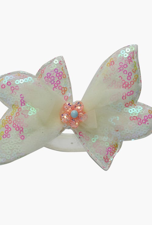 STOLN Girls Sequinned Bow Accent Alligator Clips