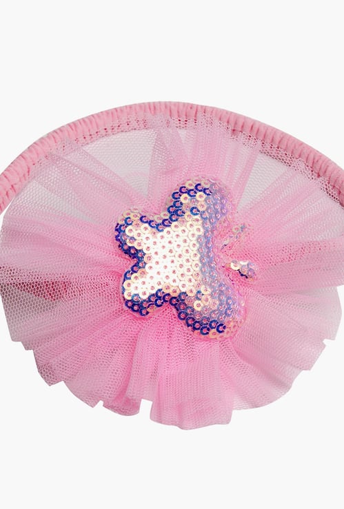 STOLN Girls Sequinned Tulle Detail Rubber Band